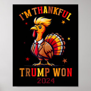 Affiche Trump Thanksgiving Je remercie Trump Won