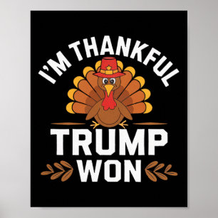 Affiche Trump Thanksgiving Shirt Je remercie Trump Won