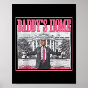 Affiche Trump tient la main devant la maison de White Dadd
