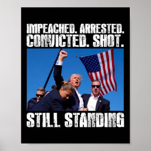 Affiche Trump touché par balle toujours debout