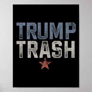 Affiche Trump Trash 2024 Retro Perdu Vintage Garbyge