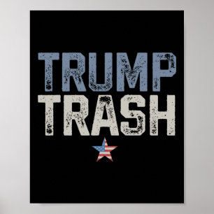 Affiche Trump Trash Garge 2024 Pour Trump Fière Mega Garge