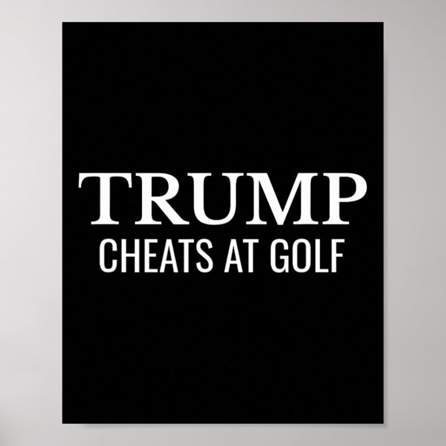 Affiche Trump triche au golf – Drôle de protestation polit (Devant)
