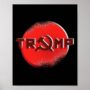 Affiche Trump Urss Marteau Et Faucille Communiste Russe Âg