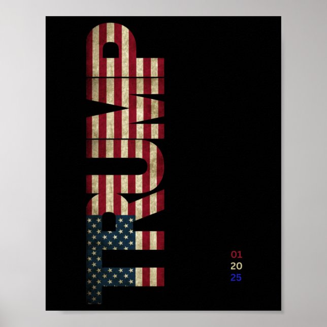 Affiche Trump Us Flag 1 (Devant)