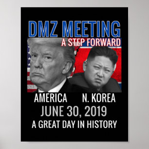 Affiche Trump Usa Jong Un N Corée Dmz Meetin