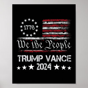 Affiche Trump Vance 2024 Président Trump Supporter Re-elec