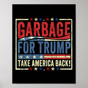 Affiche Trump Vance 2025 Fier d'être poubelle présidentiel
