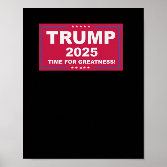 Affiche Trump Vance 2025, Le Temps De La Grandeur () (Devant)