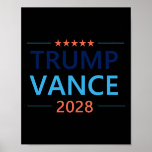 Affiche Trump Vance 2028 Pour Élection Présidente 28 Répub