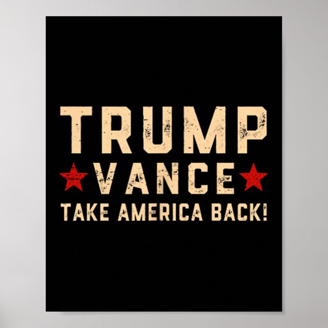 Affiche Trump Vance (À L'Avant Et À L'Arrière) Il Va Prend (Devant)