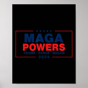 Affiche Trump Vance Hogan, Mega Powers
