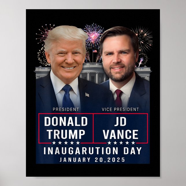 Affiche Trump Vance Inauguration Day 2025 Donald Trump Jd (Devant)