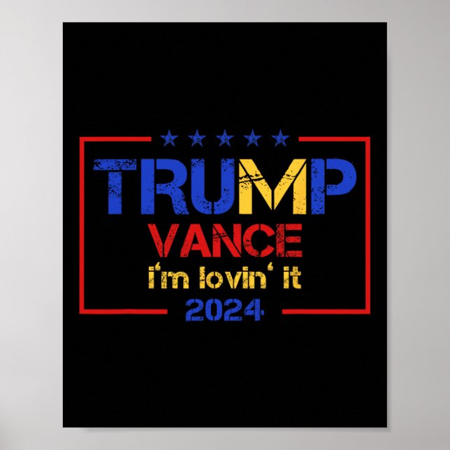 Affiche Trump Vance J'adore Ça 2025 Citation Drôle T (Devant)