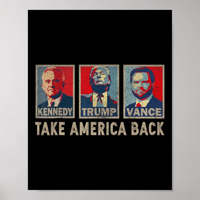 Affiche Trump Vance Kennedy Échec et Mat Élection 2024 Rép (Devant)
