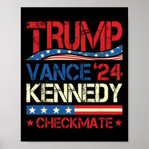 Affiche Trump Vance Kennedy Échec et Mat Élection 2025 Rép
