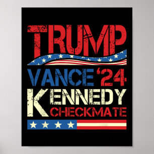 Affiche Trump Vance Kennedy Échec et Mat Élection 2025 Rép
