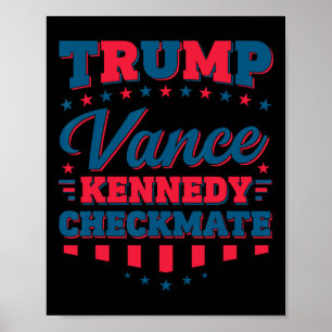 Affiche Trump Vance Kennedy Échec et Mat Élection 2025 Rép