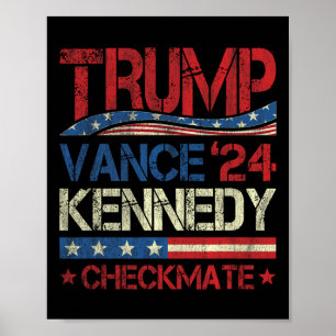 Affiche Trump Vance Kennedy Échec et mat Élection Républic