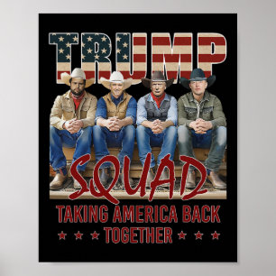 Affiche Trump Vance Kennedy Elon Squad contre l'Amérique