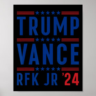 Affiche Trump Vance Kennedy Président Élection Républicain