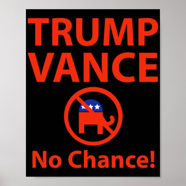 Affiche Trump Vance No Chance (Devant)