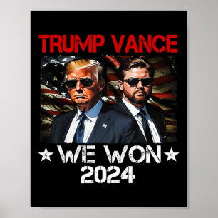 Affiche Trump Vance Nous avons gagné Jour d'investiture 20