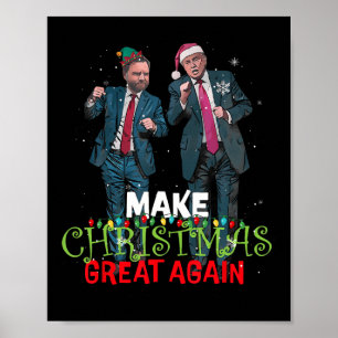 Affiche Trump Vance Rendre Noël grand à nouveau la maison 