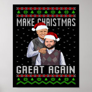 Affiche Trump Vance T-shirts Frères rendent Noël plus gran