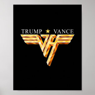 Affiche Trump Vance Tv Rocker Or Vintage Trump Vance