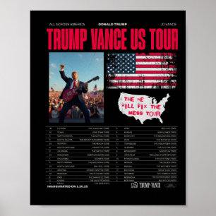 Affiche Trump Vance Us Tour