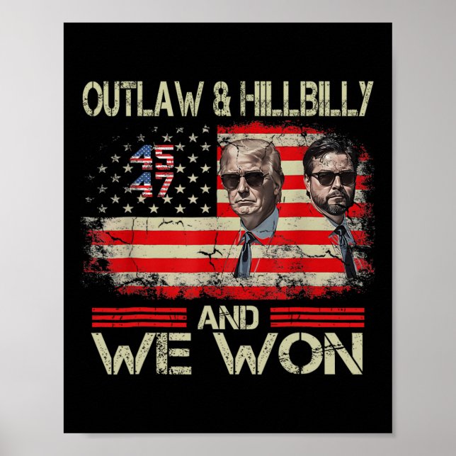 Affiche Trump Vance We Won Win Inauguration Day 2025 47th (Devant)