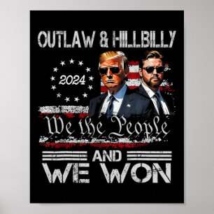 Affiche Trump Vance We Won Win Inauguration Day 2025 47th