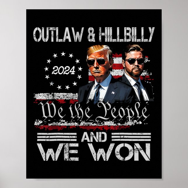 Affiche Trump Vance We Won Win Inauguration Day 2025 47th (Devant)