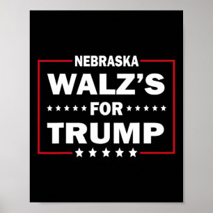 Affiche Trump Vance W's drôle pour Trump Nebraska Men And