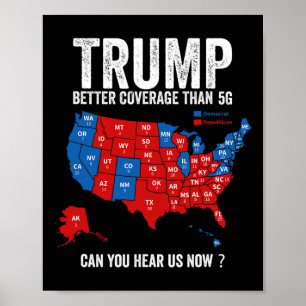 Affiche Trump vaut mieux couvrir que 5 g Trump Sauver l'Am