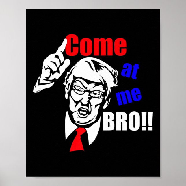 Affiche Trump vient à moi Bro drôle (Devant)