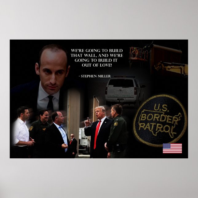 Affiche Trump Wall of Love Stephen Miller (Devant)