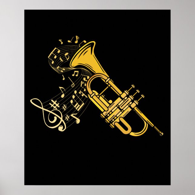 Affiche Trumpet Player Jazz Music Venin Big Band Trumpet (Devant)