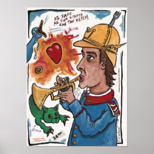 Affiche trumpeter - this machine kills fascists too