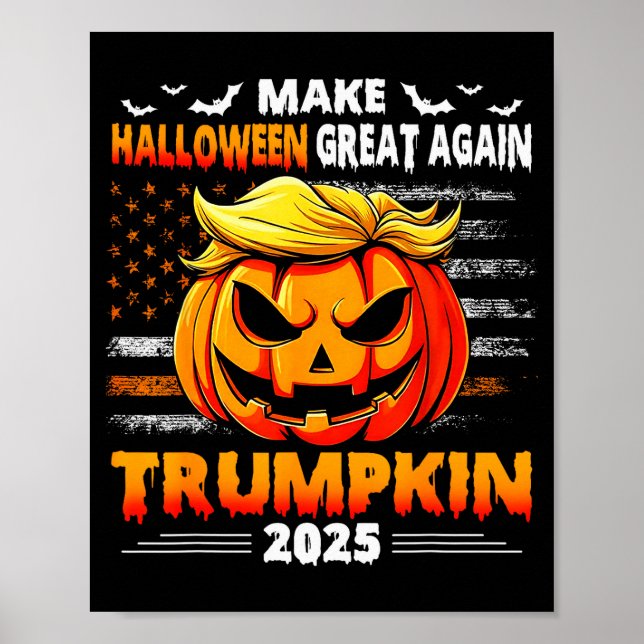Affiche Trumpkin 2025 Usa Make Halloween Great Again Funny (Devant)