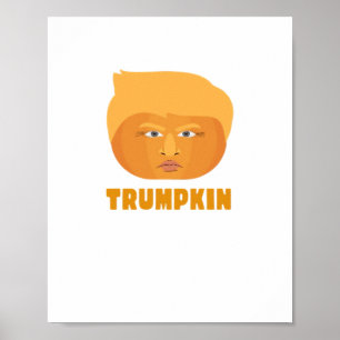 Affiche Trumpkin Citrouille Funny Halloween Design classiq