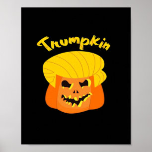 Affiche Trumpkin Citrouille Halloween Design - Retro Sloga