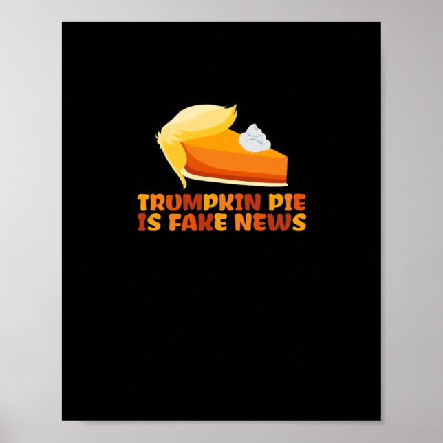 Affiche Trumpkin Citrouille tarte drôle Thanksgiving Fitti (Devant)