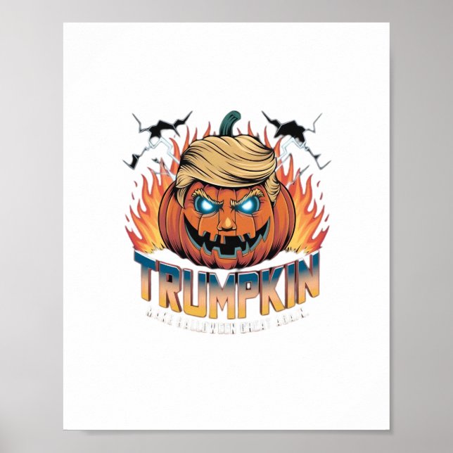 Affiche Trumpkin Classic - Design Citrouille Éffrayant (Devant)