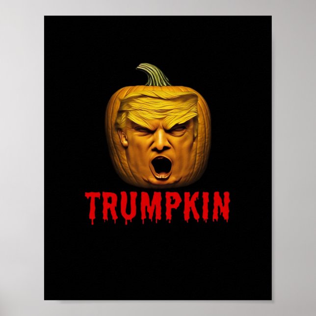 Affiche Trumpkin - Drôle Donald Citrouille Halloween (Devant)