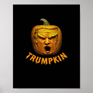 Affiche Trumpkin - Drôle Donald Citrouille Halloween class