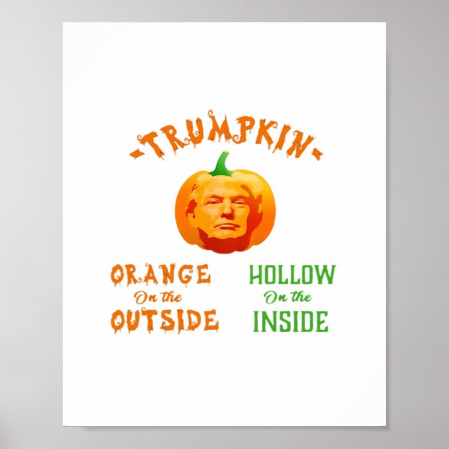 Affiche Trumpkin drôle Halloween classique (Devant)