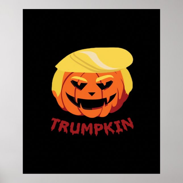Affiche Trumpkin Effrayant Halloween cadeau classique (Devant)