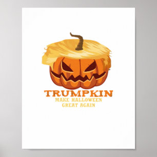 Affiche Trumpkin Funny Halloween Citrouille - Costume clas